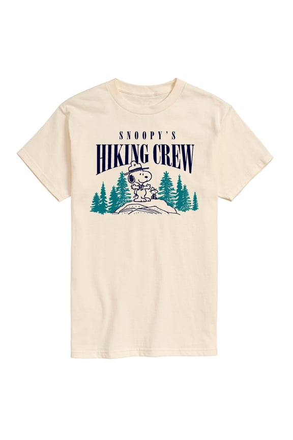 - Snoopy Hiking Crew - Men's Short Sleeve Graphic T-Shirt