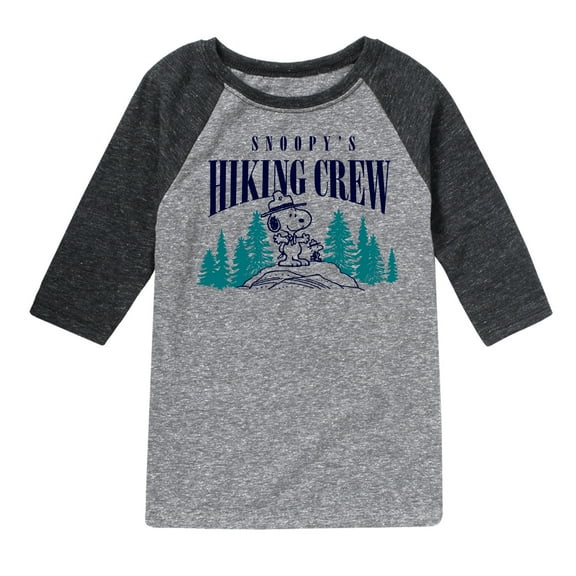 Peanuts - Snoopy Hiking Crew - Toddler & Youth Raglan Graphic T-Shirt