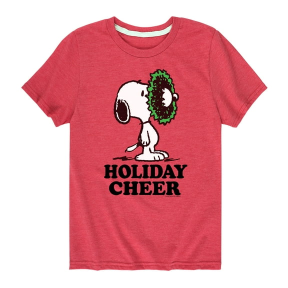 Peanuts - Snoopy Holiday Cheer - Toddler And Youth Short Sleeve Graphic T-Shirts
