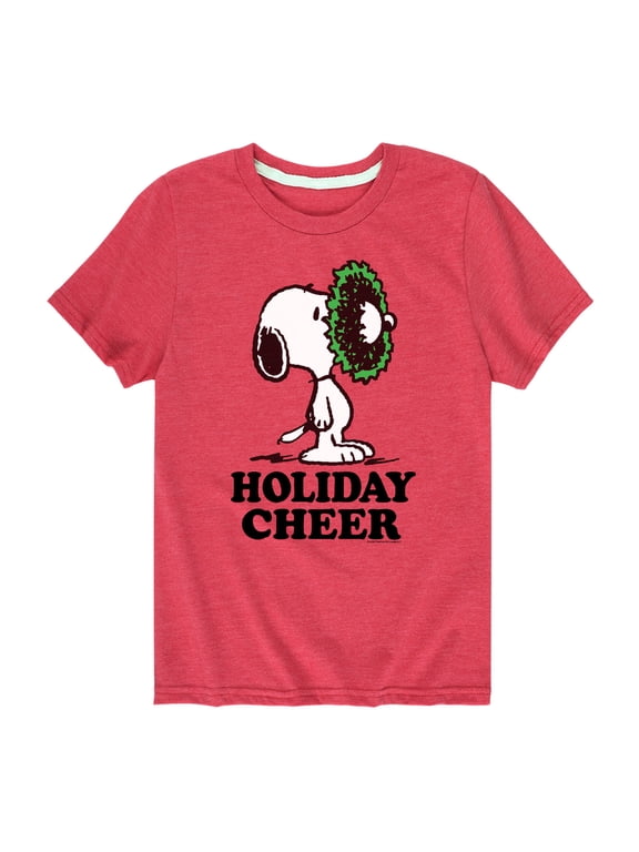 - Snoopy Holiday Cheer Boys' Short Sleeve Graphic T-Shirt