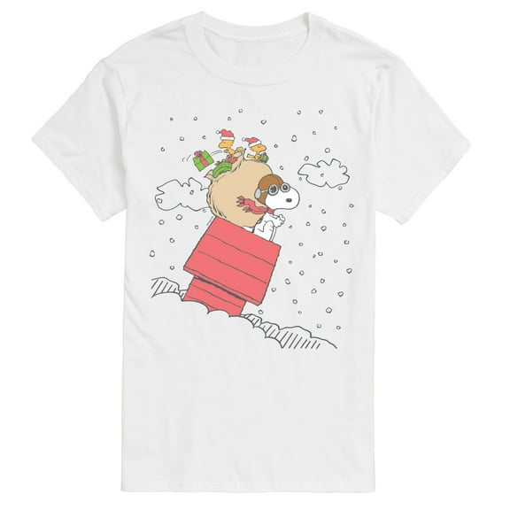 Peanuts - Snoopy House Sled - Men's Short Sleeve Graphic T-Shirt