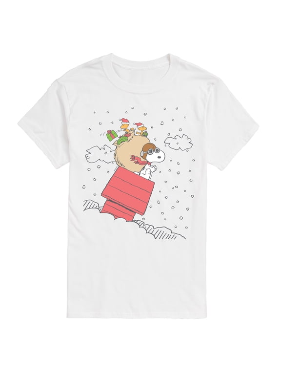 - Snoopy House Sled Men's Short Sleeve Graphic T-Shirt