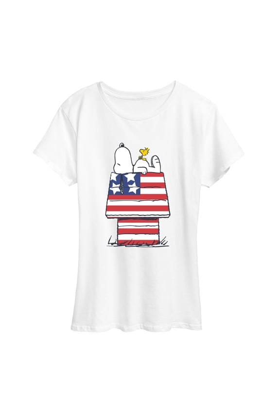 - Snoopy House USA - Women's Short Sleeve Graphic T-Shirt