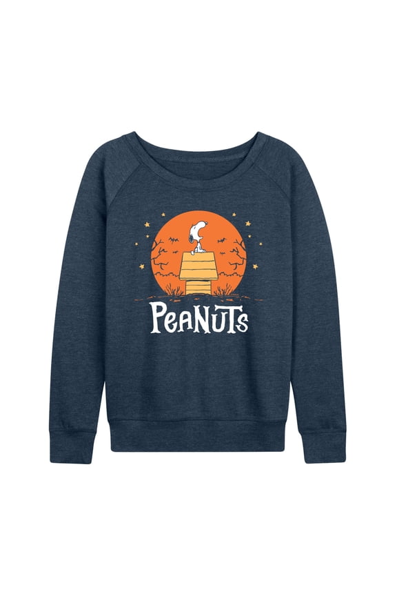 - Snoopy Howling - Women's French Terry Long Sleeve Pullover
