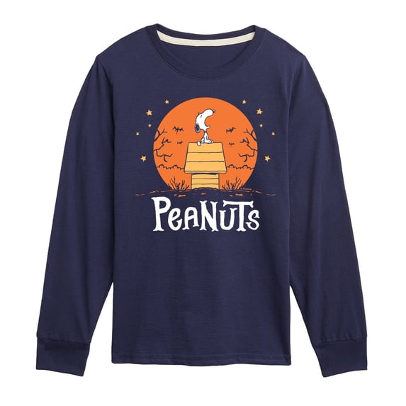 Peanuts - Snoopy Howling Boys' Long Sleeve Graphic T-Shirt