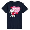 thumbnail image 1 of Peanuts - Snoopy Hugs And Kisses - Men's Short Sleeve Graphic T-Shirt, 1 of 6