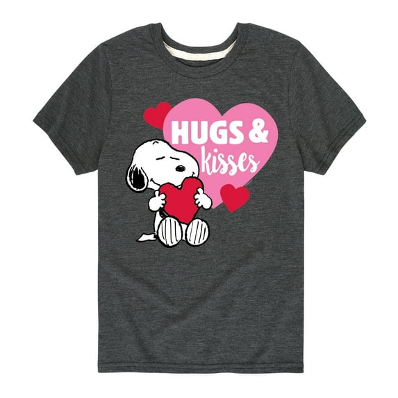 Peanuts - Snoopy Hugs And Kisses - Toddler And Youth Short Sleeve Graphic T-Shirt