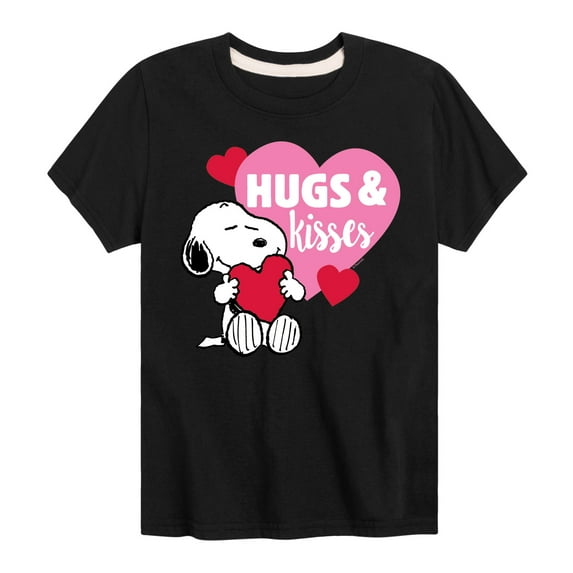 Peanuts - Snoopy Hugs And Kisses - Toddler And Youth Short Sleeve Graphic T-Shirt