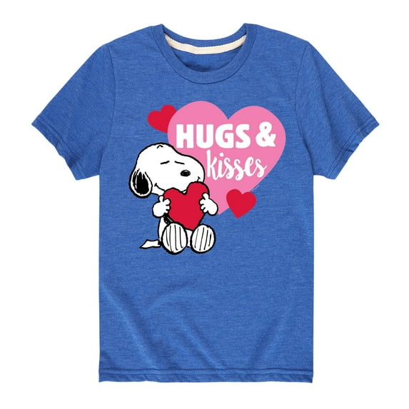 Peanuts - Snoopy Hugs And Kisses - Toddler And Youth Short Sleeve Graphic T-Shirt