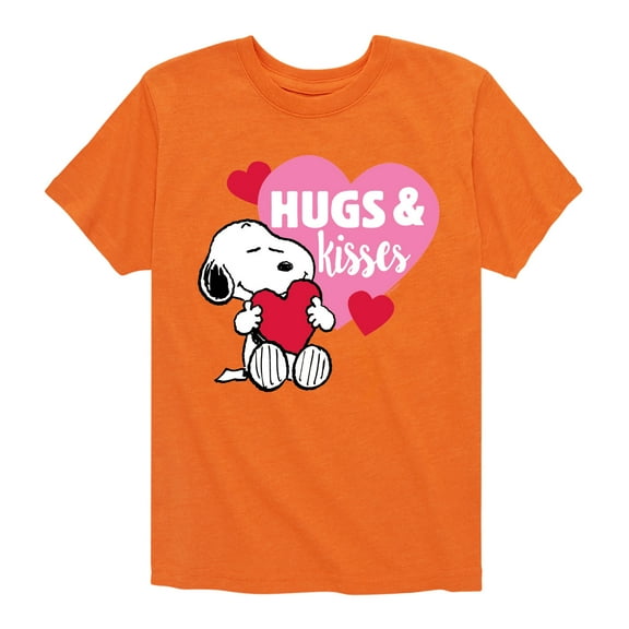 Peanuts - Snoopy Hugs And Kisses - Toddler And Youth Short Sleeve Graphic T-Shirt