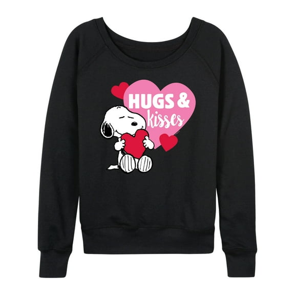Peanuts - Snoopy Hugs And Kisses - Women's Lightweight French Terry Long Sleeve Shirt