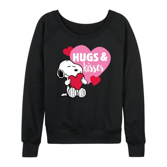 Peanuts - Snoopy Hugs And Kisses - Women's Lightweight French Terry Long Sleeve Shirt