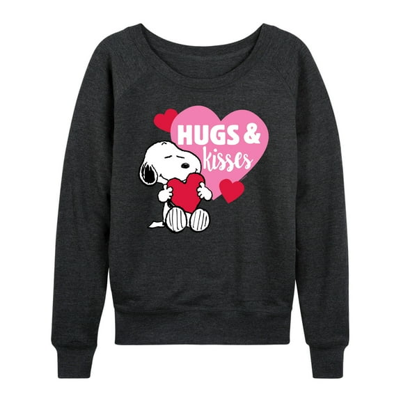 Peanuts - Snoopy Hugs And Kisses - Women's Lightweight French Terry Long Sleeve Shirt