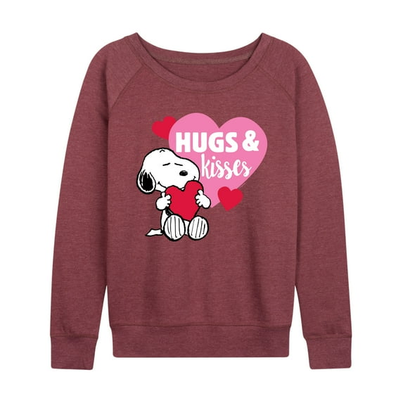 Peanuts - Snoopy Hugs And Kisses - Women's Lightweight French Terry Long Sleeve Shirt