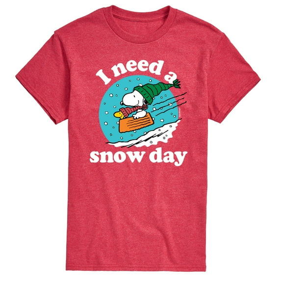 Peanuts - Snoopy I Need A Snow Day - Men's Short Sleeve Graphic T-Shirt