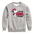 thumbnail image 1 of Peanuts - Snoopy - I Put the Cool in School - Toddler & Youth Crewneck Fleece Sweatshirt, 1 of 6