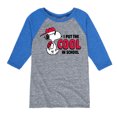 thumbnail image 1 of Peanuts - Snoopy - I Put the Cool in School - Toddler & Youth Raglan Graphic T-Shirt, 1 of 5