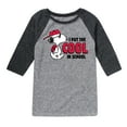 thumbnail image 1 of Peanuts - Snoopy - I Put the Cool in School - Toddler & Youth Raglan Graphic T-Shirt, 1 of 5
