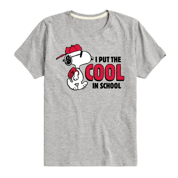 Peanuts - Snoopy - I Put the Cool in School - Toddler & Youth Short Sleeve Graphic T-Shirt