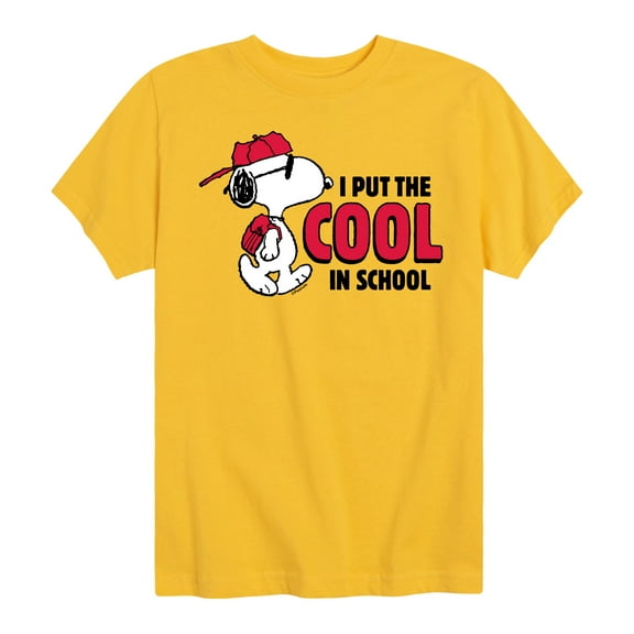 Peanuts - Snoopy - I Put the Cool in School - Toddler & Youth Short Sleeve Graphic T-Shirt