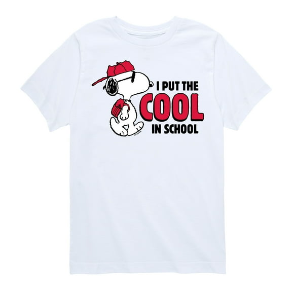 Peanuts - Snoopy - I Put the Cool in School - Toddler & Youth Short Sleeve Graphic T-Shirt