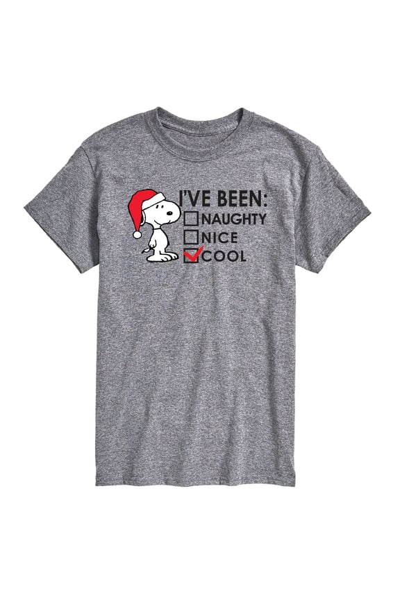 - Snoopy I've Been Cool Check Box - Men's Short Sleeve Graphic T-Shirt