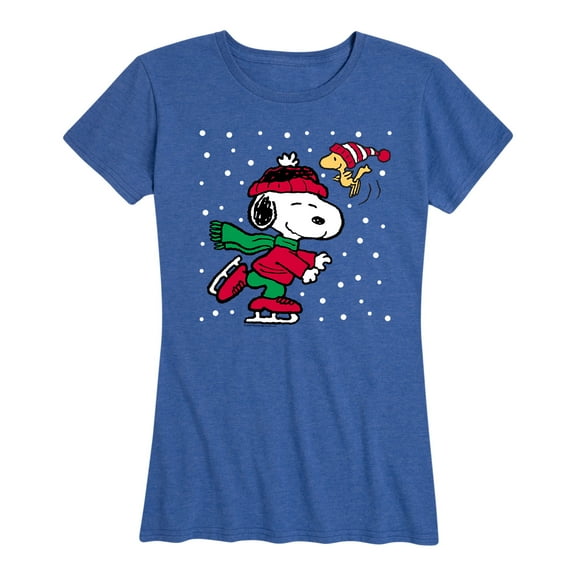 Peanuts - Snoopy Ice Skating - Women's Short Sleeve Graphic T-Shirt