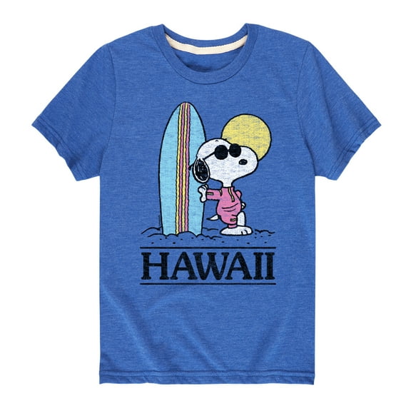 Peanuts - Snoopy In Hawaii - Toddler And Youth Short Sleeve Graphic T-Shirt