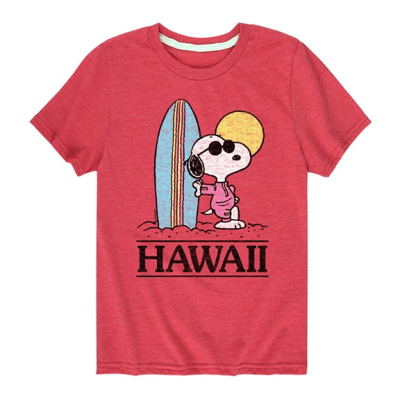 Peanuts - Snoopy In Hawaii - Toddler And Youth Short Sleeve Graphic T-Shirt