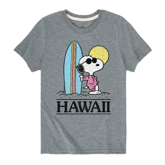 Peanuts - Snoopy In Hawaii - Toddler And Youth Short Sleeve Graphic T-Shirt