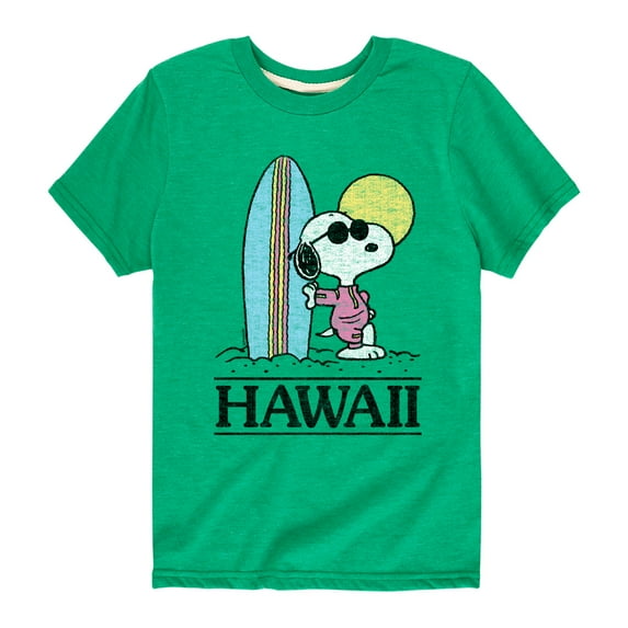 Peanuts - Snoopy In Hawaii - Toddler And Youth Short Sleeve Graphic T-Shirt