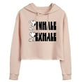 thumbnail image 1 of Peanuts - Snoopy Inhale Exhale - Juniors Cropped Pullover Hoodie, 1 of 6