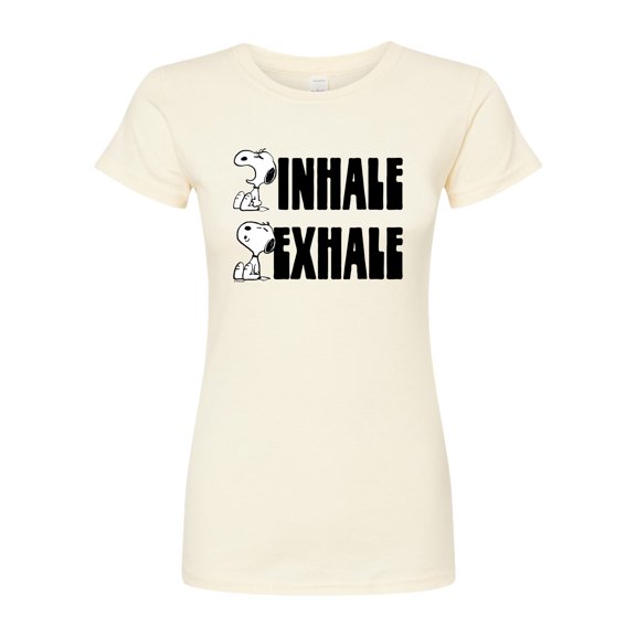 Peanuts - Snoopy Inhale Exhale - Juniors Fitted Graphic T-Shirt