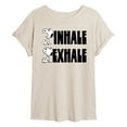 thumbnail image 1 of Peanuts - Snoopy Inhale Exhale - Juniors Ideal Flowy Muscle T-Shirt, 1 of 6