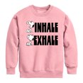 thumbnail image 1 of Peanuts - Snoopy Inhale Exhale - Toddler & Youth Crewneck Fleece Sweatshirt, 1 of 5