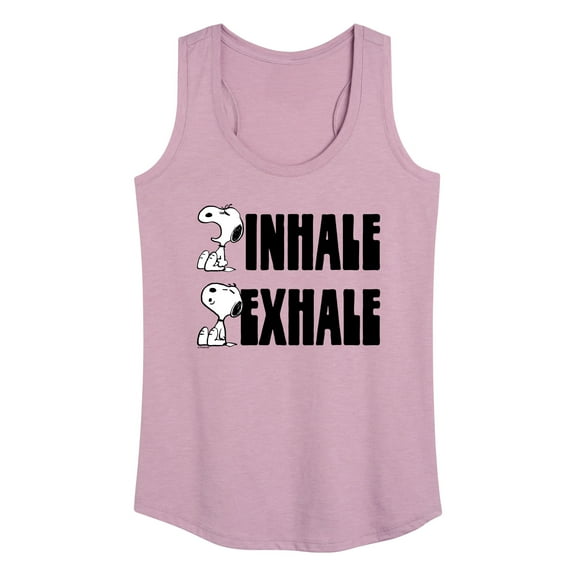 Peanuts - Snoopy Inhale Exhale - Women's Racerback Tank Top