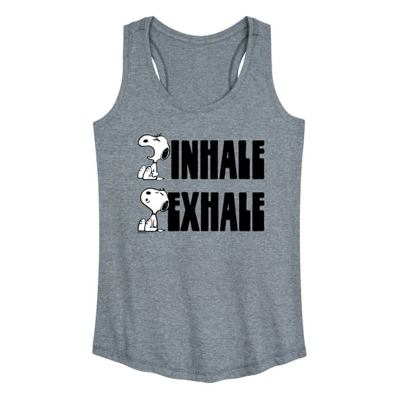 Peanuts - Snoopy Inhale Exhale - Women's Racerback Tank Top