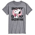 thumbnail image 1 of Peanuts - Snoopy Is My Valentine - Men's Short Sleeve Graphic T-Shirt, 1 of 5