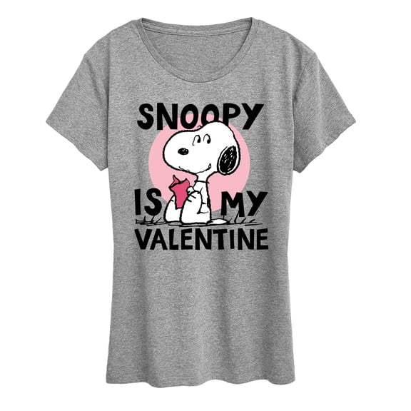 Peanuts - Snoopy Is My Valentine - Women's Short Sleeve Graphic T-Shirt
