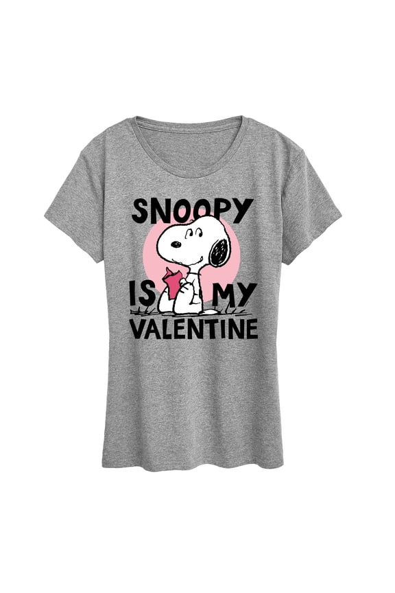 - Snoopy Is My Valentine - Women's Short Sleeve Graphic T-Shirt