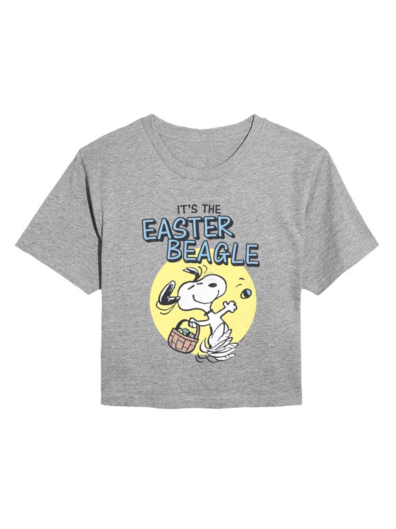 - Snoopy It's the Easter Beagle Women's Cropped Graphic T-Shirt