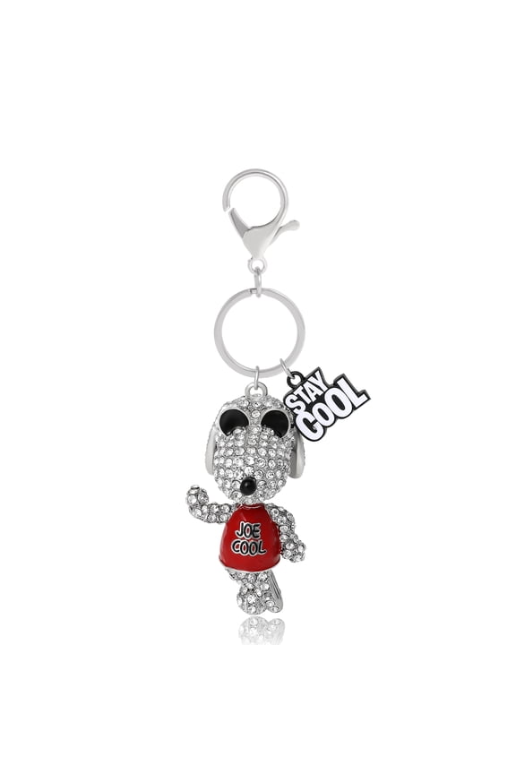 Snoopy Keychain Charms Official License - Pave Crystal Peanuts Bag Charm - Mother's Day Gifts