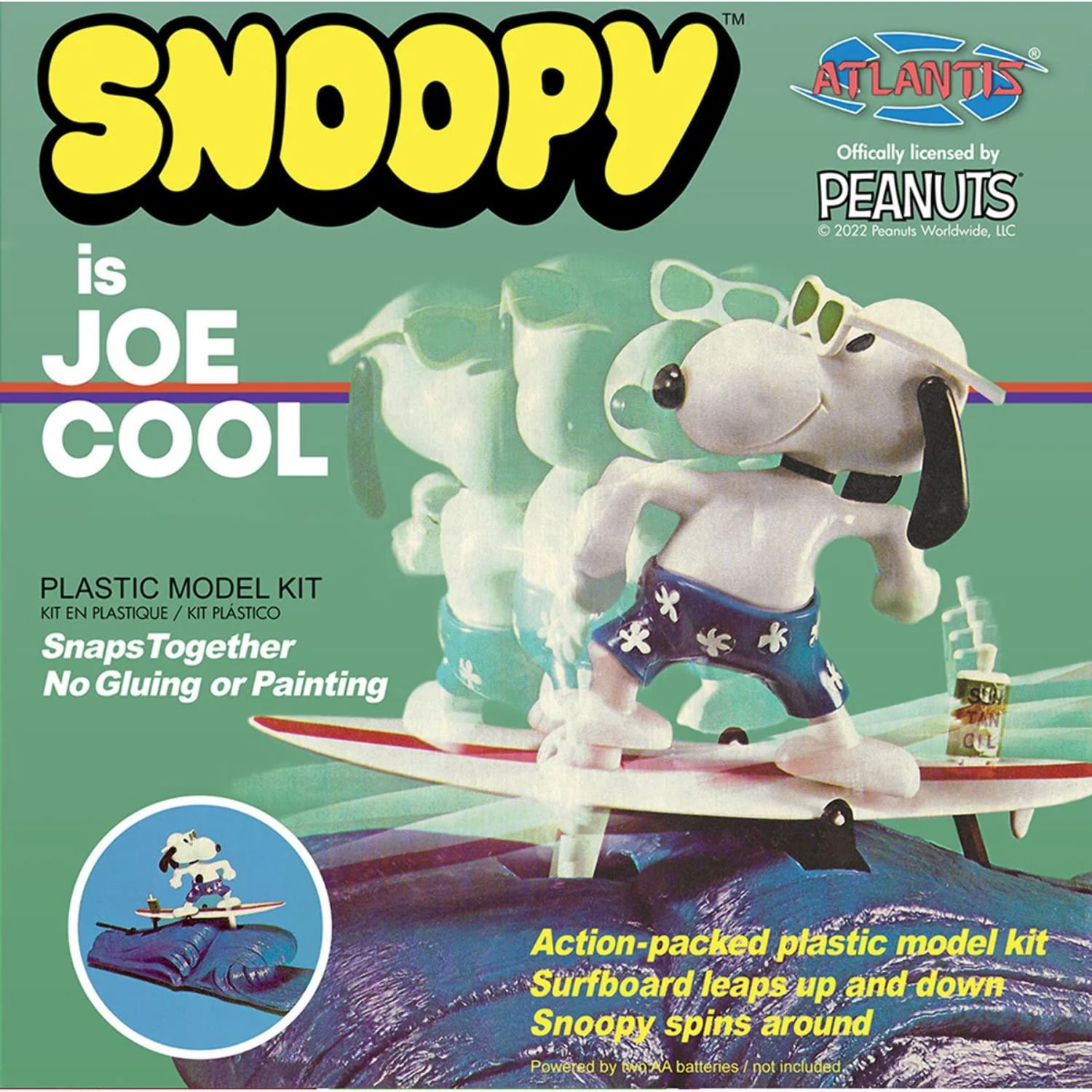 Peanuts Snoopy Joe Cool Surfing Motorized Model Kit
