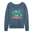 thumbnail image 1 of Peanuts - Snoopy Joy To The World - Women's Lightweight French Terry Long Sleeve Shirt, 1 of 6