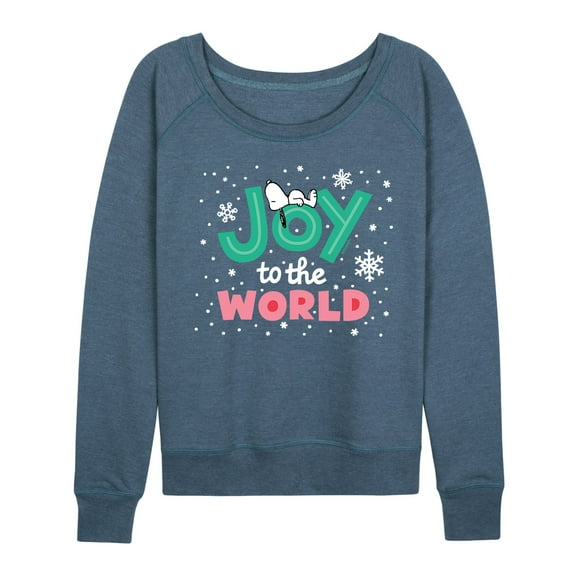Peanuts - Snoopy Joy To The World - Women's Lightweight French Terry Long Sleeve Shirt