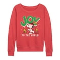thumbnail image 1 of Peanuts - Snoopy Joy - Women's French Terry Long Sleeve Pullover, 1 of 4