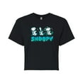thumbnail image 1 of Peanuts - Snoopy - Juniors Cropped Cotton Blend T-Shirt, 1 of 6
