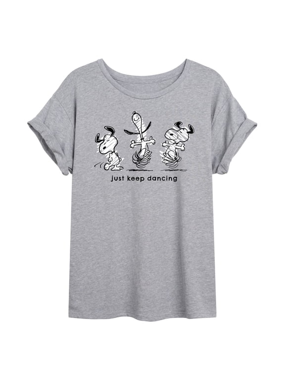 - Snoopy Just Keep Dancing Women's Relaxed Fit T-Shirt