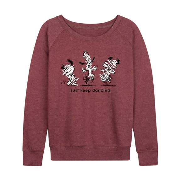 Peanuts - Snoopy Just Keep Dancing - Women's Lightweight French Terry Long Sleeve Shirt