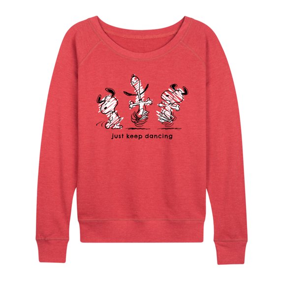 Peanuts - Snoopy Just Keep Dancing - Women's Lightweight French Terry Pullover